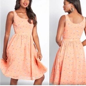 ModCloth Peaches & Cream Birthday Ice Cream Print Sleeveless Dress Size XXS